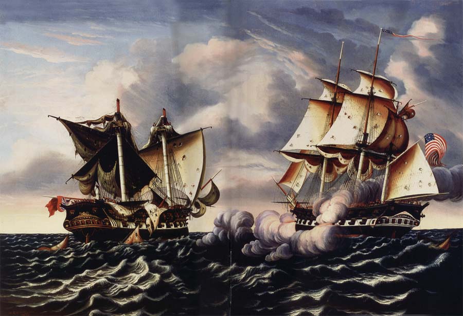 Thomas Chambers Capture of H.B.M.Frigate Macedonian by U.S.Frigate United States